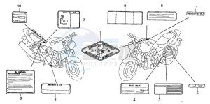 CB1300S CB1300SUPERBOLD'OR drawing CAUTION LABEL (CB1300/A/F /F1)