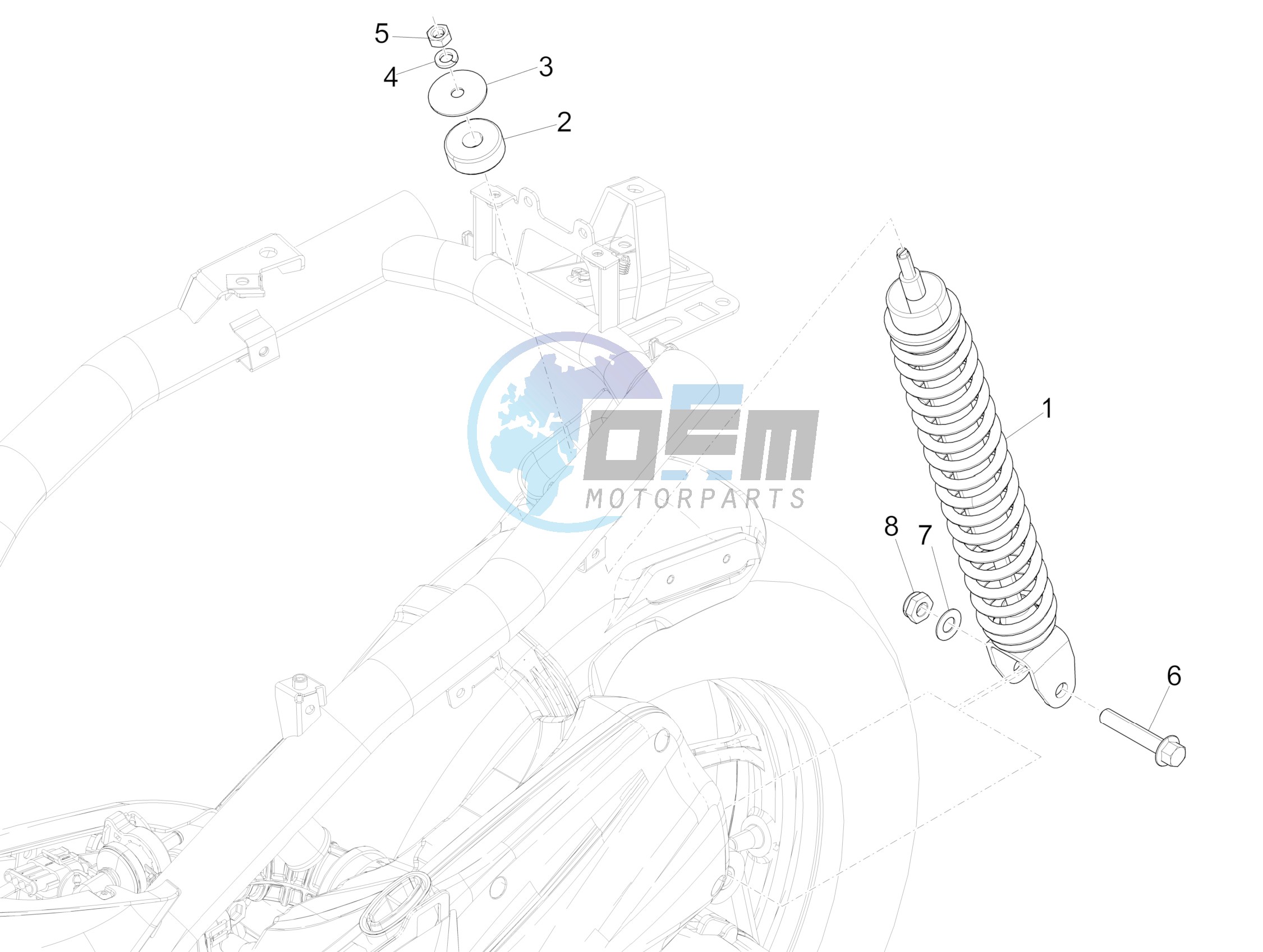 Rear suspension - Shock absorber/s