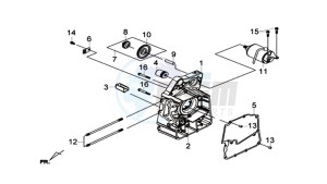 CRUISYM 250I (L8) EU drawing CRANKCASE  RIGHT / START MOTOR