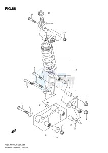 GSX-R600 (E21) drawing REAR CUSHION LEVER (GSX-R600L1 E21)