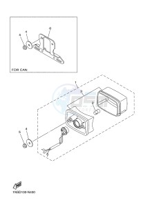 YFM350FWA YFM350DE GRIZZLY 350 4WD (1NSD 1NSE 1NSF) drawing TAILLIGHT