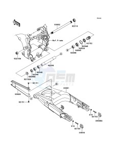 ZZR1400_ABS ZX1400FEF FR GB XX (EU ME A(FRICA) drawing Swingarm