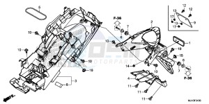 CBR500RAF CBR500R UK - (E) drawing REAR FENDER