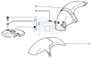 Runner 50 purejet drawing Front and rear mudguard