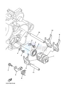 YZ125 (B0VB) drawing SHIFT CAM & FORK