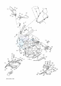 YZF125-A YZF-R125 (BGV3) drawing WINDSHIELD