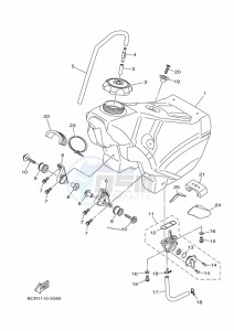 YZ250 (BCR2) drawing FUEL TANK