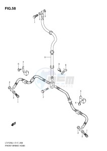 LT-F250 (E17) drawing FRONT BRAKE HOSE