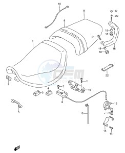 RF600R (E2) drawing SEAT (MODEL P R)