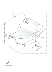 YFM450FWA YFM450DE GRIZZLY 450 IRS (1CUL 1CUM 1CUN) drawing SEAT