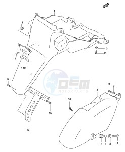 AY50 (P19) katana drawing REAR FENDER (MODEL K1 K2)