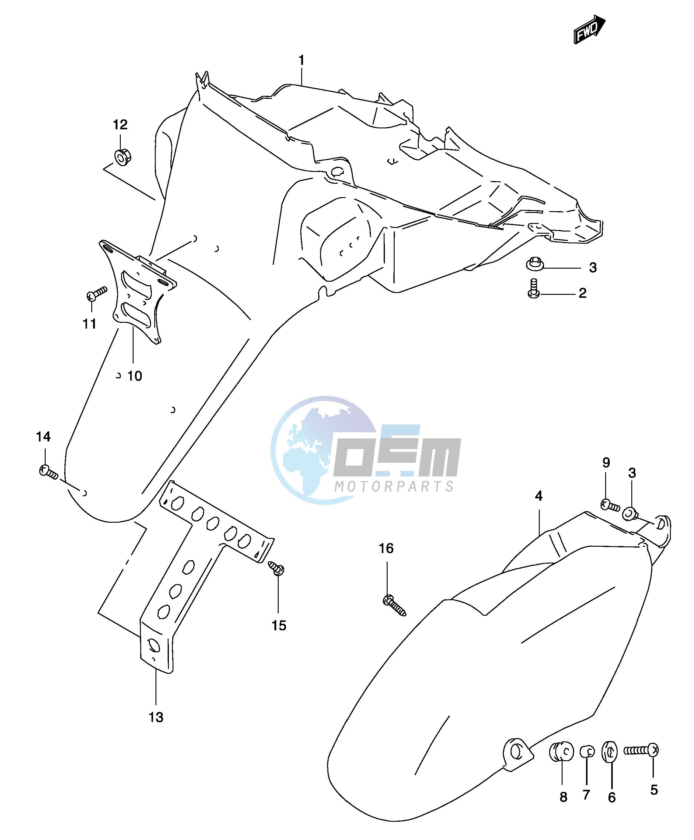 REAR FENDER (MODEL K1 K2)