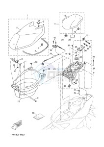 NS50N AEROX NAKED (1PL1 1PL1 1PL1) drawing SEAT & CARRIER