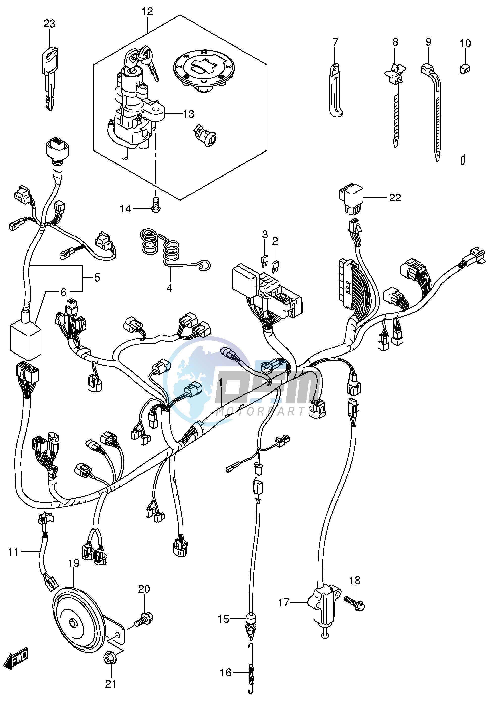 WIRING HARNESS (MODEL K5 K6 E24)