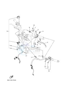 MTM850 MTM-850 XSR900 (B90A) drawing HANDLE SWITCH & LEVER