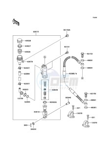 KX85_/_KX85_II KX85ABF EU drawing Rear Master Cylinder