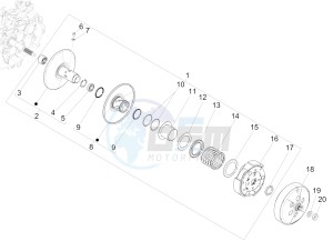 MEDLEY 125 4T IE ABS E4 2020 (EMEA) drawing Driven pulley