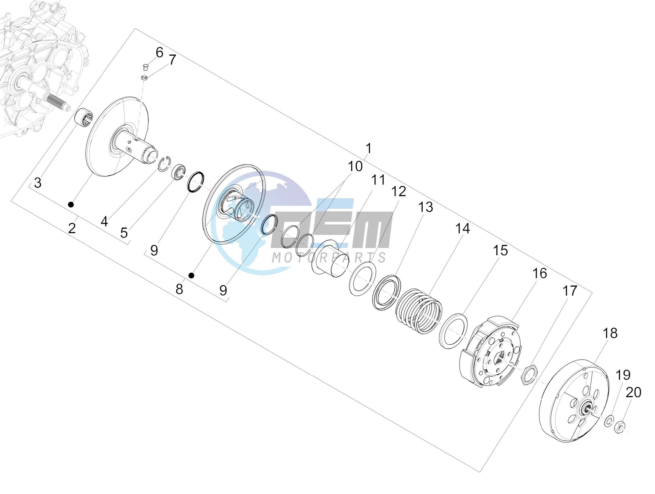 Driven pulley