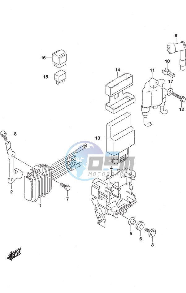 Rectifier/Ignition Coil Non-Remote Control