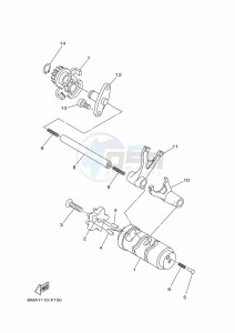 TT-R110E TT-R110 (BMAB) drawing SHIFT CAM & FORK