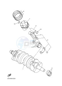 YZF-R6 600 R6 (1JSG 1JSH) drawing CRANKSHAFT & PISTON