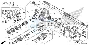 TRX500FE2H Europe Direct - (ED) drawing REAR FINAL GEAR