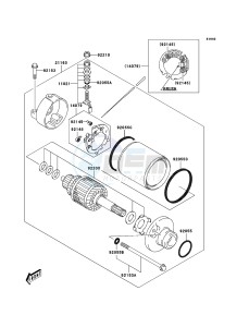 KFX400 KSF400A6F EU drawing Starter Motor