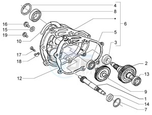 X9 125 Evolution drawing Rear wheel shaft