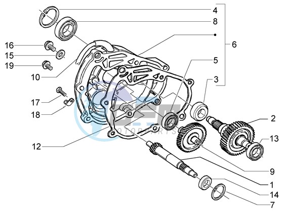 Rear wheel shaft