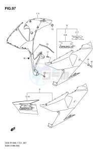 GSX-R1000 (E21) drawing SIDE COWLING