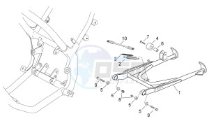 MX 50 drawing Central stand Enduro