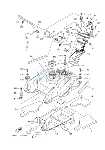 YFM450FWBD YFM45KPXJ KODIAK 450 EPS (BB53) drawing FUEL TANK