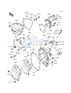 ZX 600 G [NINJA ZX-6R] (G1-G2) [NINJA ZX-6R] drawing ENGINE COVER-- S- -