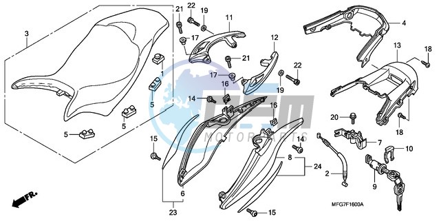 SEAT/REAR COWL