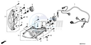 FJS600AB SilverWing ED drawing HEADLIGHT (FJS600A9 2KO/ FJS600AB/ DB)