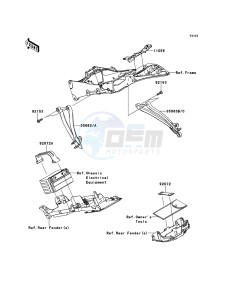 NINJA ZX-6R ZX600R9F FR GB XX (EU ME A(FRICA) drawing Frame Fittings(Rear)