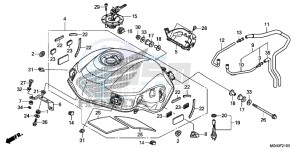 VFR1200XDD CrossTourer - VFR1200X Dual Clutch 2ED - (2ED) drawing FUEL TANK