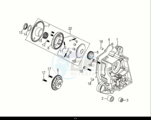 JET 14 50 (XC05W2-NL) (E5) (M1) drawing R CRANK CASE-OIL PUMP ASSY