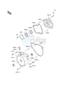 KVF 300 [PRAIRIE 300] (B1-B4) [PRAIRIE 300] drawing ENGINE COVER-- S- -