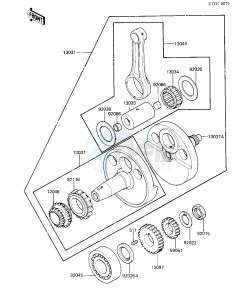 KL 600 B [KL600] (B1-B2) [KL600] drawing CRANKSHAFT