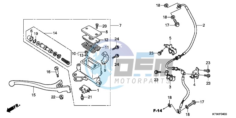 FR. BRAKE MASTER CYLINDER (SH300)