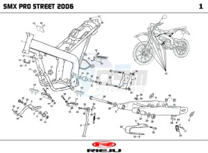 SMX PRO STREET 50 drawing CHASSIS