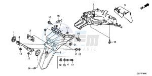 NSC50MPDE NSC50MPDE UK - (E) drawing REAR FENDER (NSC50/MPD/WH)