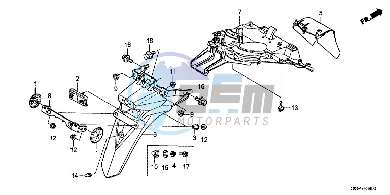 REAR FENDER (NSC50/MPD/WH)