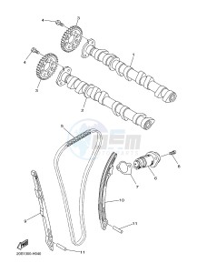 XJ6F 600 DIVERSION F (BS11 BS12) drawing CAMSHAFT & CHAIN