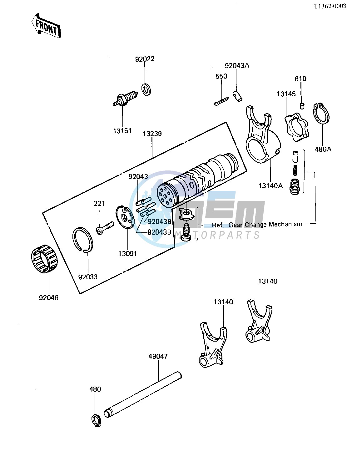 GEAR CHANGE DRUM & FORKS