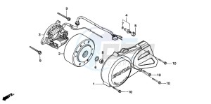 CRM50R drawing LEFT CRANKCASE COVER/ GENERATOR