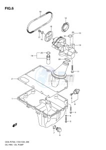 GSX-R750 (E3) drawing OIL PAN - OIL PUMP