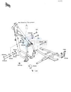 KL 250 D [KLR250] (D7-D9) [KLR250] drawing FRAME FITTING