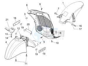 Beverly 250 (USA) USA drawing Wheel housing - Mudguard